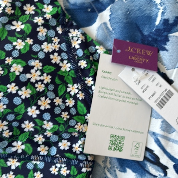 NWT J.Crew Liberty fabric Activewear Top. - Picture 3 of 4